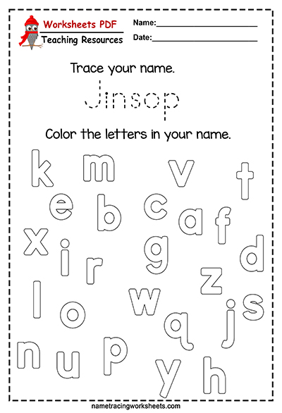 trace your name worksheet free printables